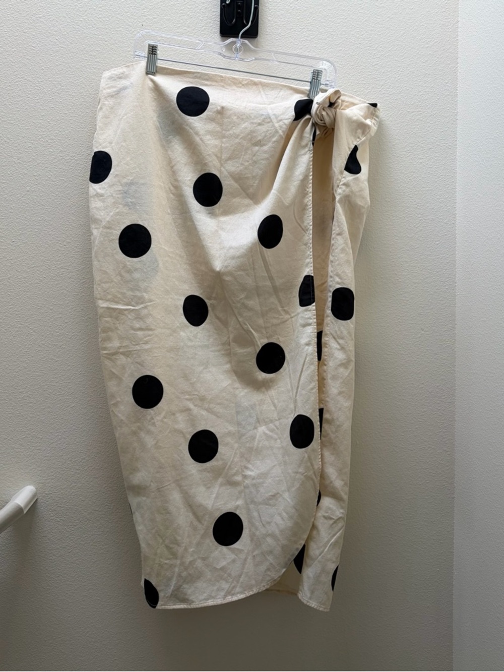 Future Collective Jenny K Lopez Polka Dot Wrap Midi Skirt Cream Black 22